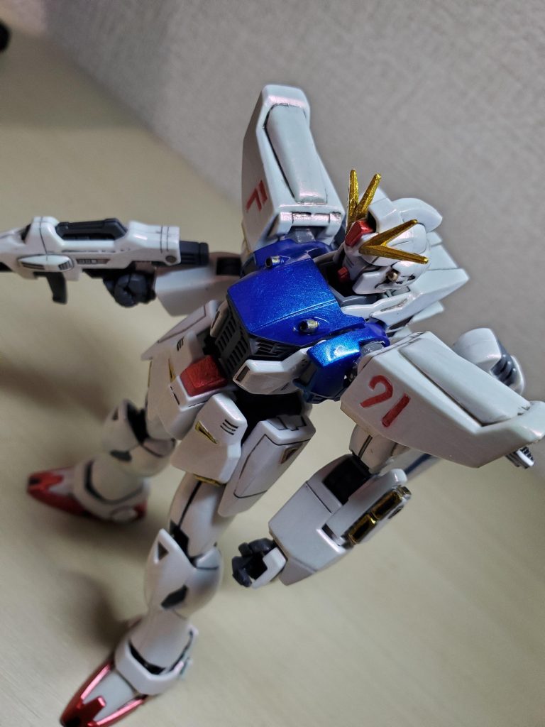 HGガンダムF91 筆塗り–3枚目/制作者：比宇加(ヒウカ)