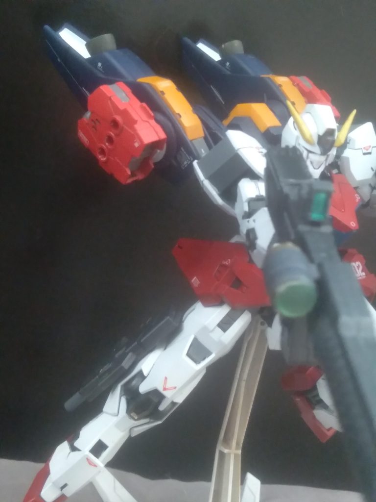 This is one of its forms. Using the Mirasoul unit, it is the high mobility pack for the Leander. I also added some 30MM parts for more thrusters.