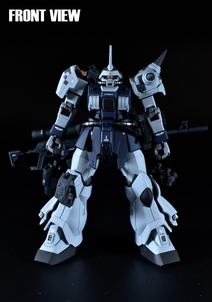 フロントビューモールドの彫り直し、一部にメタルパーツを使用してデティールアップを行いました。スパイクと頭部アンテナはビルダーズパーツを使用して形状変更。