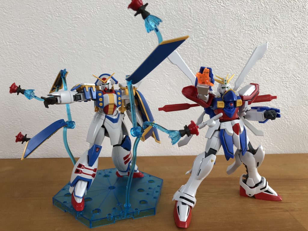 二機揃って必殺技！爆熱ゴッドフィンガー！ローゼスハリケーン！