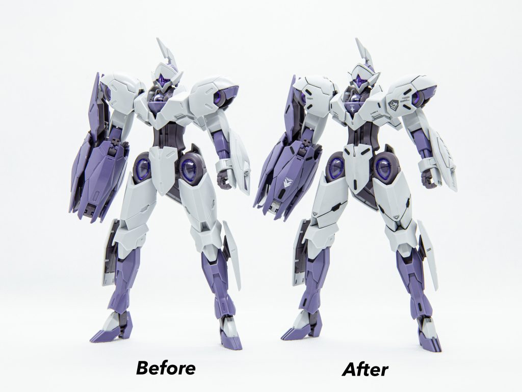 部分塗装、専用のデカールを貼ってつや消しトップコートで仕上げました。これだけでもかなり印象が変わりますね。