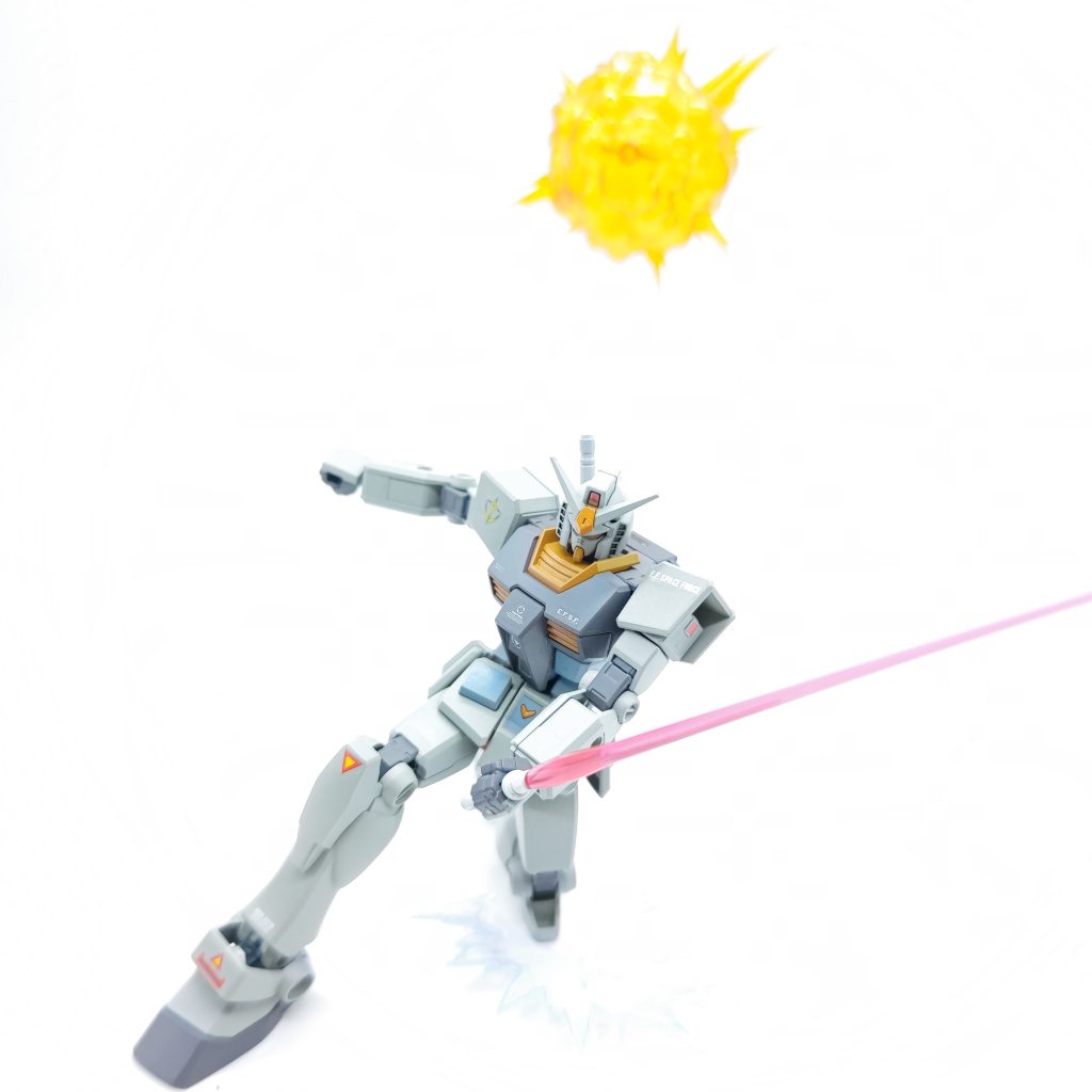 可動域等エントリーグレード相応ですが、組みやすく塗り分けもパーツごとで初めて塗装や気楽に全塗装をしたいときにはうってつけです。