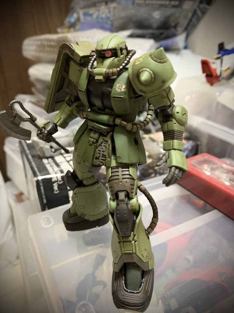 装甲が剥がれたとこは筆塗りにて