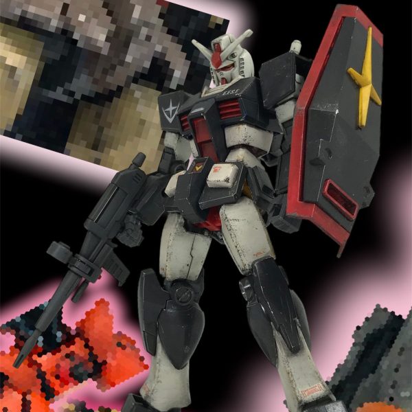 美しい立ち姿講座 & 股間をグイッと選手権 EG ガンダム プロトタイプカラー お手軽ウェザリング