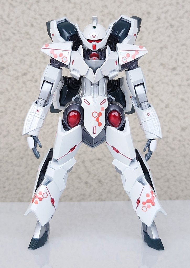 データストーム汚染とナノスキンをイメージして赤いデカールを四肢に配置しました。