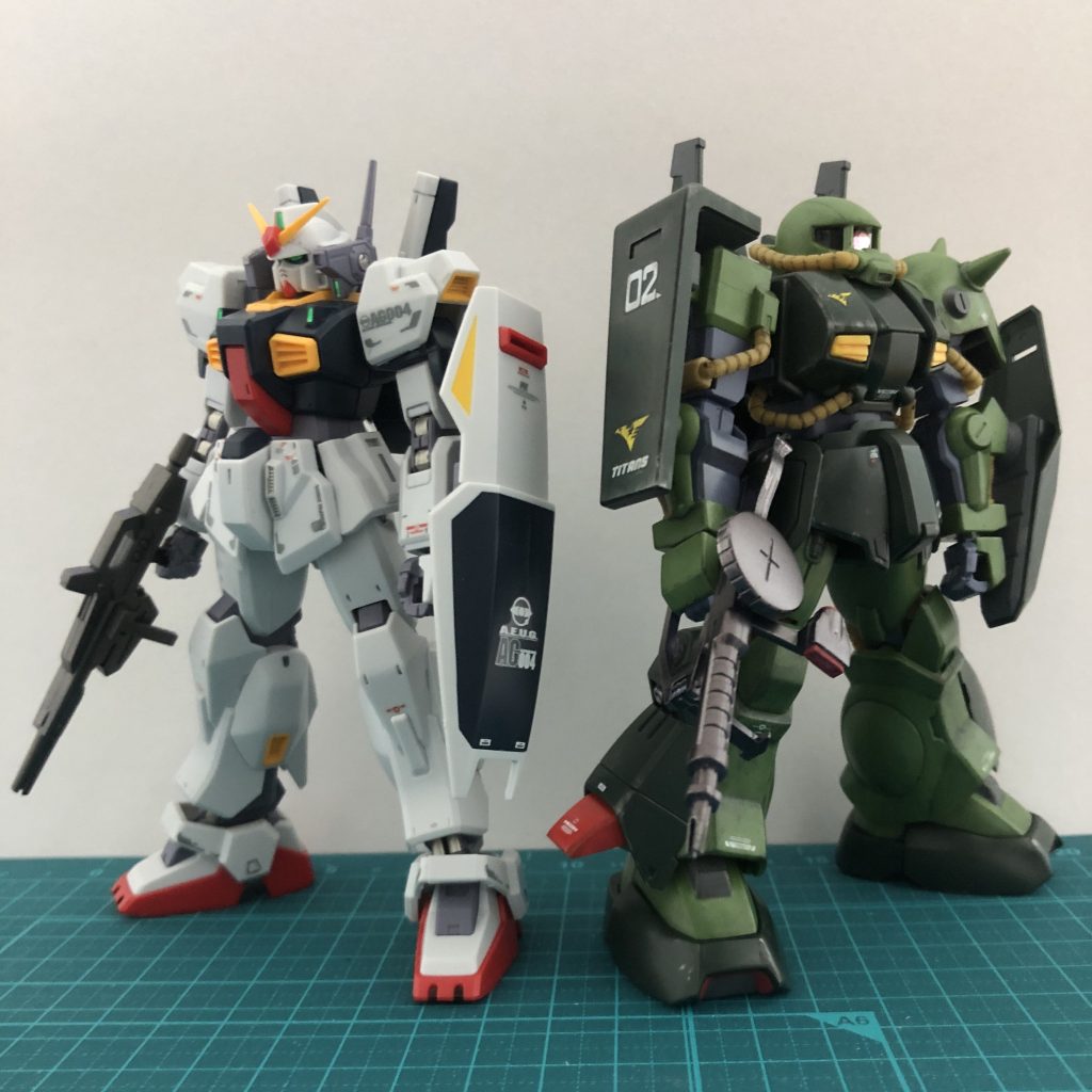 HGガンダムMk -IIと共に(๑˃̵ᴗ˂̵)