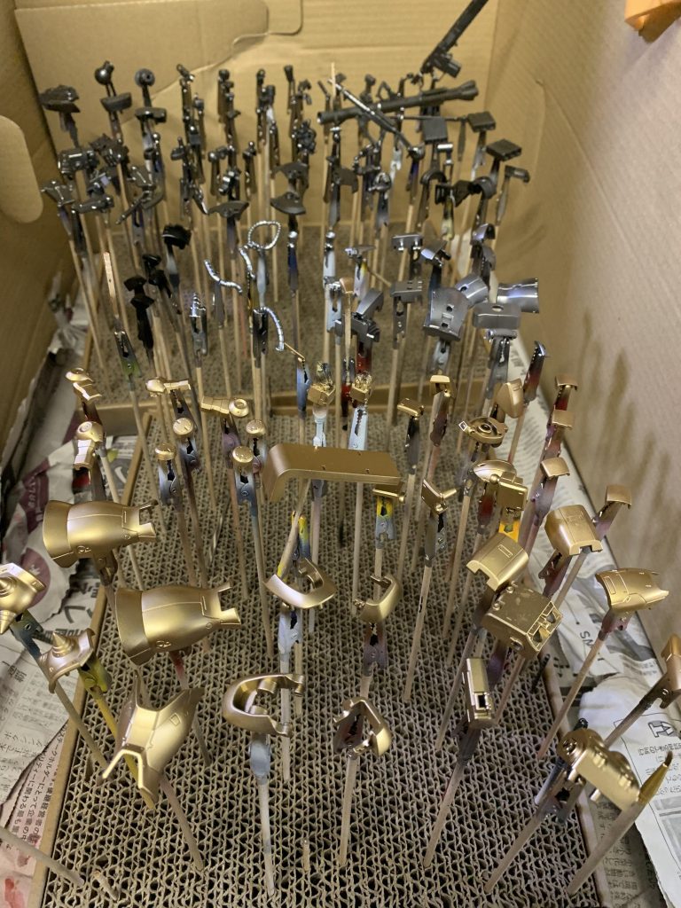 こちらは下地塗装の模様。