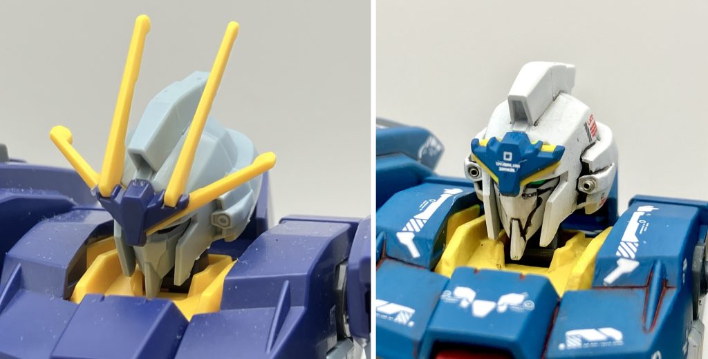 改修箇所①頭部ブレードアンテナをなくしてプロトタイプみたいなイメージを持たせました。