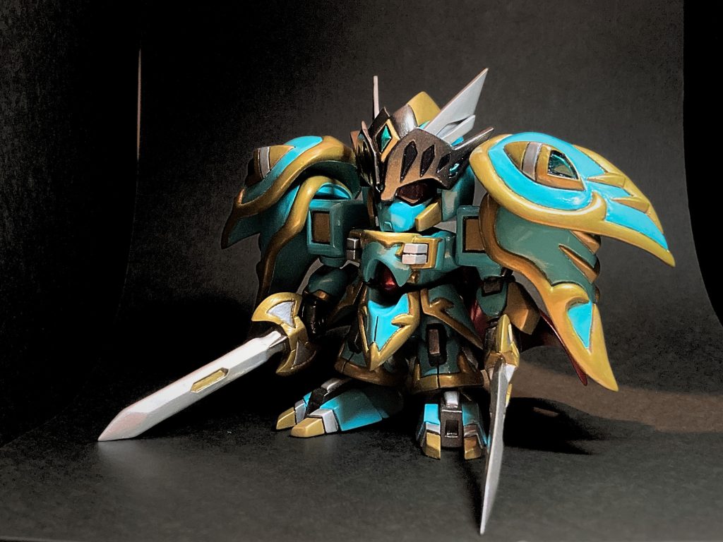 ○素材・ガレージキット:まさみやび工房他プラパン、エポパテ、改造パーツ使用○塗装・Mr.マガホニーサーフェイサー 1000 ・Mr.カラー 筆塗り・タミヤカラー スプレーNO.41 コーラルブルー○撮影・カメラ:iPhone SE (2022)・背景:B4厚紙 黒色(3枚入)・小型撮影ボックス ミニ撮影ボックス LEDライトボックス 簡易スタジオ 折り畳み 簡単組立て 持ち運び便利 小物 スタジオ 撮影 キット 背景布6枚付き USB給電 (2つのライトバー)使用○写真修正:Canva