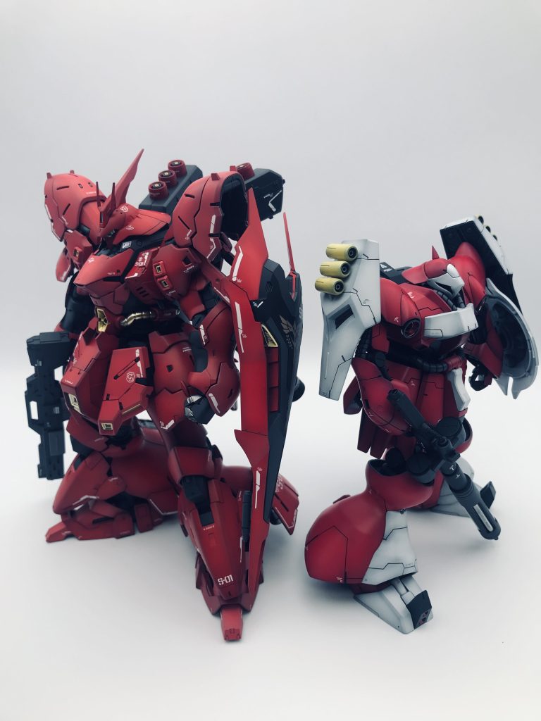 サザビーレッドとクェス機の赤を区別できたので調色に関しては満足です。