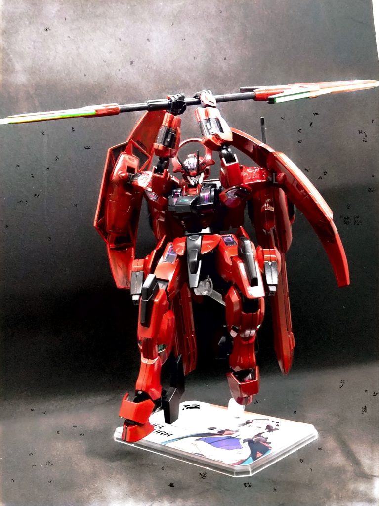 ビームジャベリン構え。両肩のアンビカーが干渉しなくて、嬉しい誤算でした笑