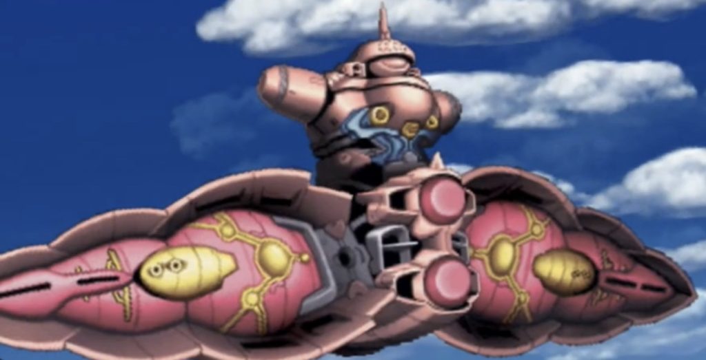 「何だ!?」「もしかして、『コピーズ』!?」 アースとニノが見た先に出現したモノ、それは信じられない大きさのMAだった。 「X(クロス)さん、あれは何ですか!?あのMAも別の世界のモノなんですか?」「『パトゥーリア』、『A.W.(アフターウォー)』のMAだ」 C.E.にマルチバースが起き、出現したMA『パトゥーリア』。オーブ近海付近に現れた巨大なMAに彼らはどう戦うのであろうかーーー  『機動時空転移 ガンダムリベロ 第3話:空での出会い-前編-』  今回のストーリーはここまで。続きは次回のお楽しみ。    パトゥーリアに関してですが、プラモが用意できなかったのでゲームの映像を使いました。 オーブにパトゥーリアといった巨大兵器が現れたらどんな戦いをするのやら……という妄想から考えた演出になります。   この後、ストーリーはどんな展開になるのか。気になる方は次の投稿をご覧ください。リベロの別形態が活躍します。