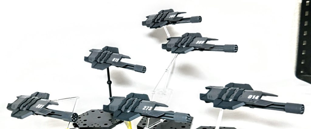 センチネルバタリオン6機編隊。これが数百機同時に飛んでると相当な威圧感がしますね😱