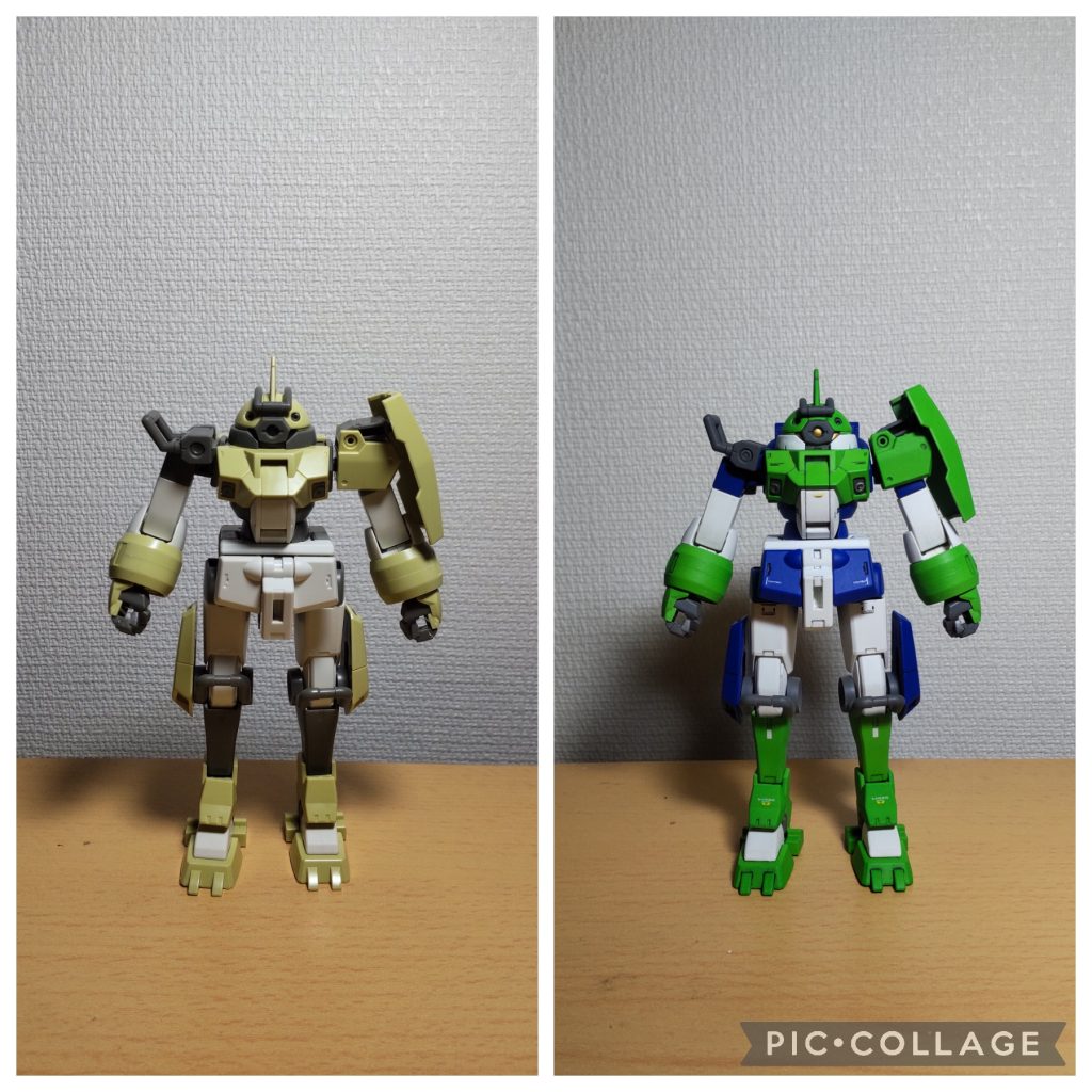 ビフォーアフター。スカートの塗り分けが気に入ってます。