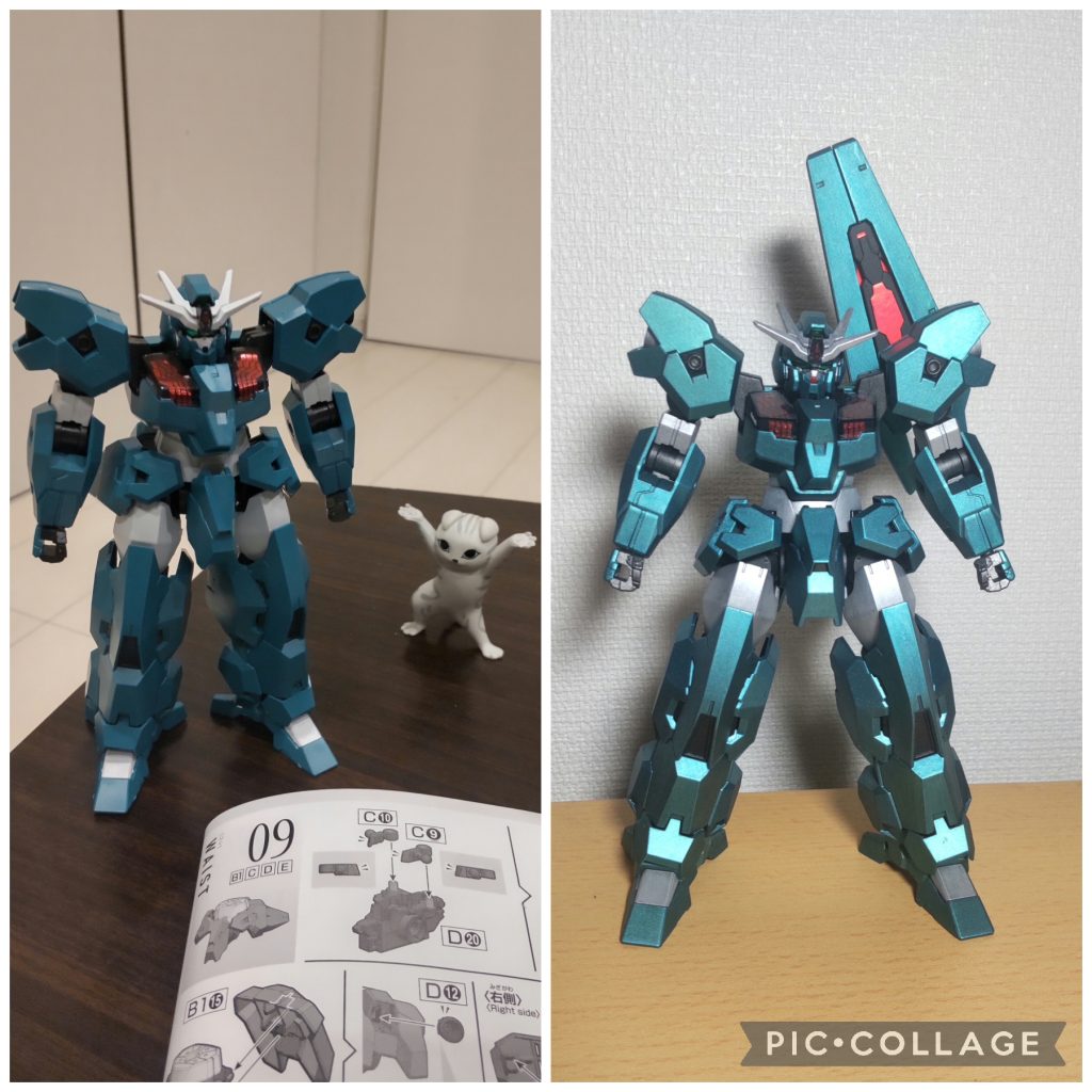 ビフォーアフター。時間かかったけど、筆塗りで一番満足のデキです。ここまでご覧いただきありがとうございました(´∀`)