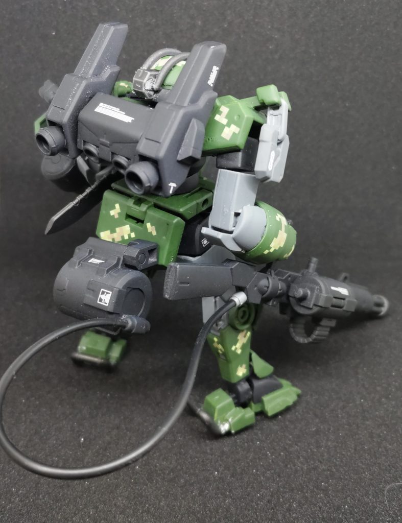 お気に入りのバックショットバックパックはEz-ARMSのブースターです。色分けした方がよかったなぁMSG　フリースタイル・ガンと組み合わせました