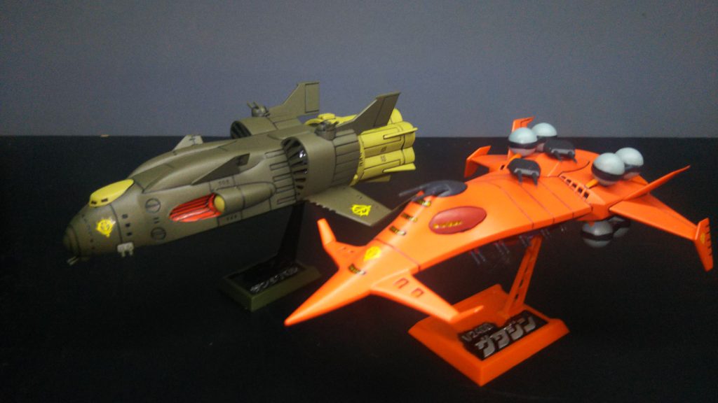 先日、アップしたザンジバルと。この2隻は1/2400だが、ムサイは1/1200なので、並べられないんだよな…ホワイトベースやサラミスなら良いが陣営違うし…せめてチベ級も欲しかったな。まぁこの手のアイテムは可動部分が無いので売れ行きが悪いらしいので、あまり作りたがらないとの事。