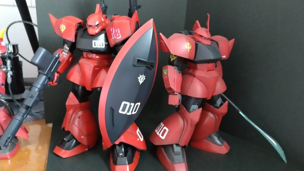 初めてエアブラシで塗装したver1.0と並べる日が来るなんて感動です❗️