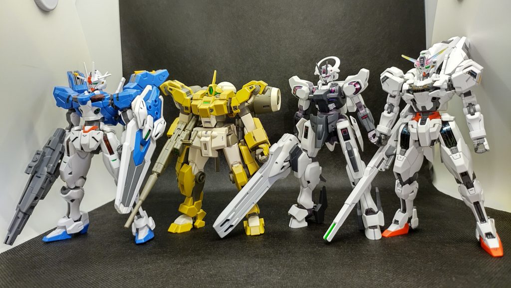 4機まとめて。こうして並べると、シュバルゼッテがかなり細身に見えます。