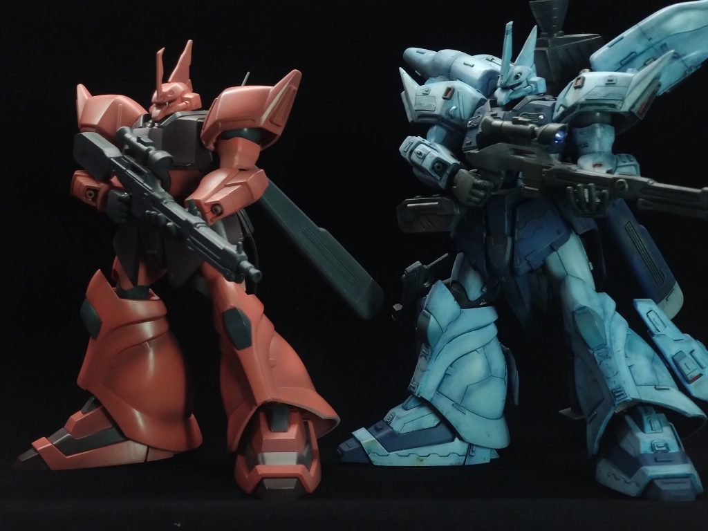 多分、約20年前に作っモノ。ゲルググJが好きなので嬉しくてソッコー買った覚えが。これはこれで悪くない。