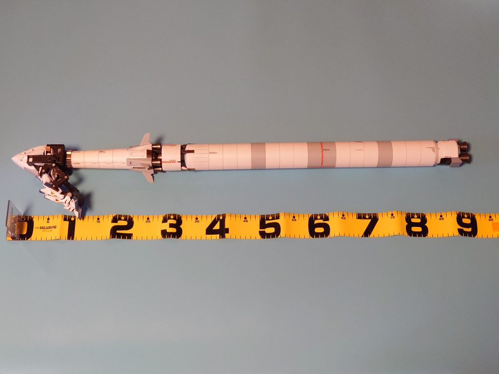 約20センチのF90に対してブースターは約80センチほどになります 