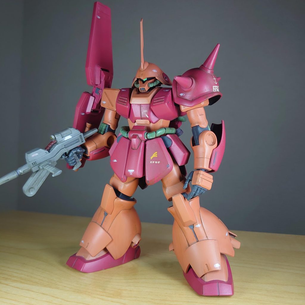 ジェリド機と違いはないのでパーソナルマークをデカールで再現しています