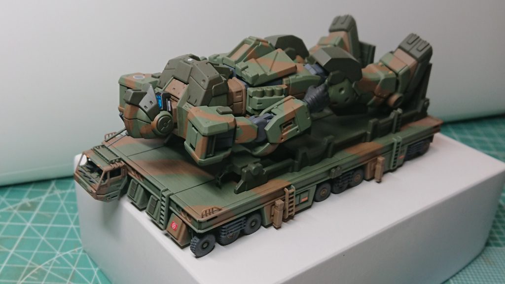 1/144 EXモデル 陸上自衛隊っぽいガンダム トレーラー–3枚目/制作者：@heigorou117