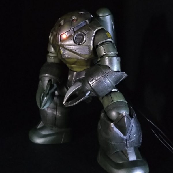 先代のズゴック水性塗料ベッタリ筆塗り