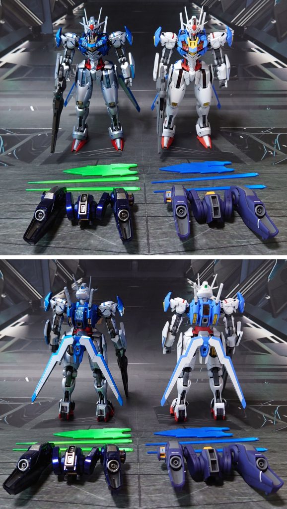 一般版、素組み+部分塗装+つや消しとの比較。