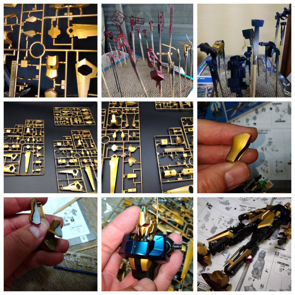 金とフレームはランナー塗装に再研磨し直し