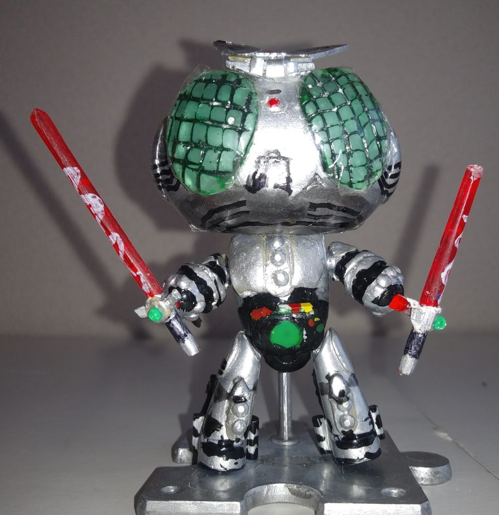 そして、「仮面ライダーBLACK　ＲＸ」時のシャドーセイバー。 こちらも、材料は、サタンサーベルとほとんど一緒。鞘は、プラ板くらいかな？