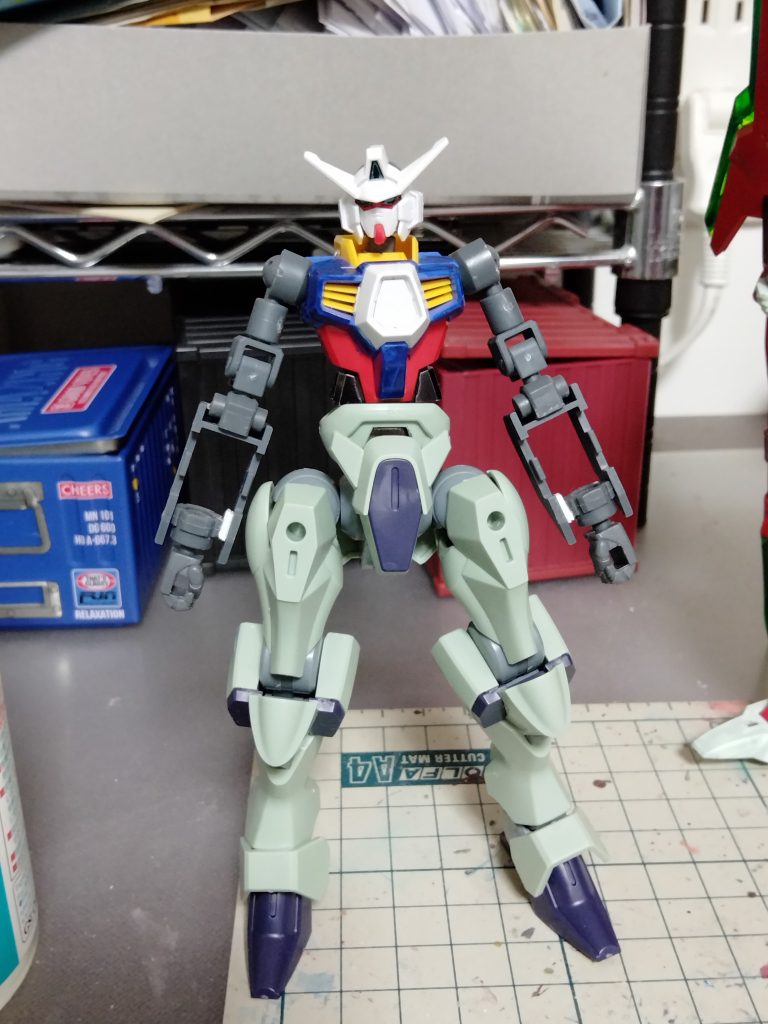 初期状態他のガンプラから余ったパーツが、奇跡的にピッタリ合いました😁👍
