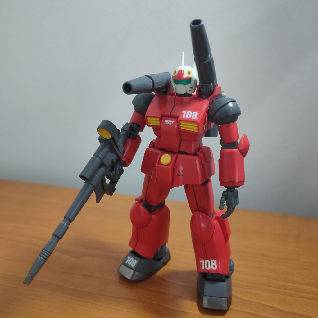 スミ入れして脚先とバルカンを塗装しました。