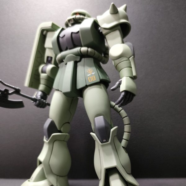 ザク2リバイブ版　成形色　筆塗り部分塗装仕上げ