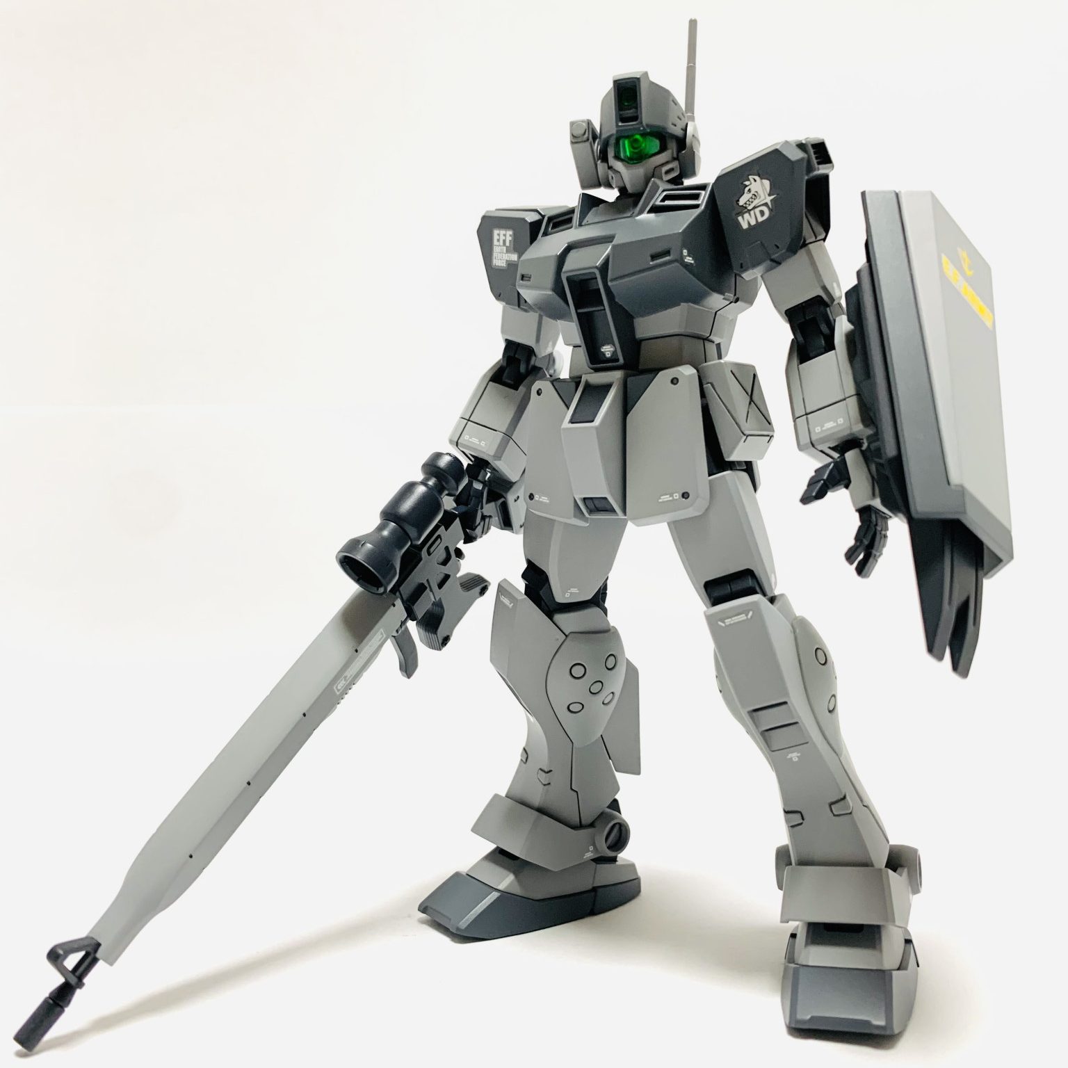 ガンプラ HGUC ジムスナイパーII（ホワイトディンゴ隊仕様）全塗装完成