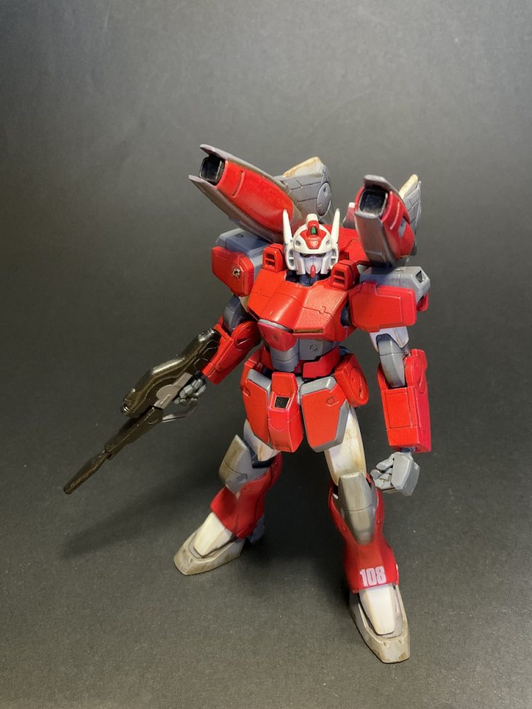 見たことのないカラーにしたくて、赤くしました。オーバーハングキャノンは、実はコアブースターを元にスクラッチしたものです。