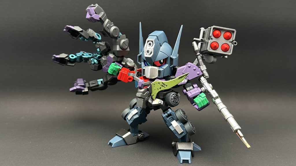 『ビーストパワーEDOコマンドガンダム』フューラープライマルがウェポン覚醒！胸のザタリオンインシグニアがゴリラマスクに、ゴリラ本体が巨大な右手になり、ゴリラパワーであらゆるものを捻り潰すのだ！