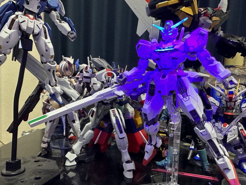 正面から光らせてます。