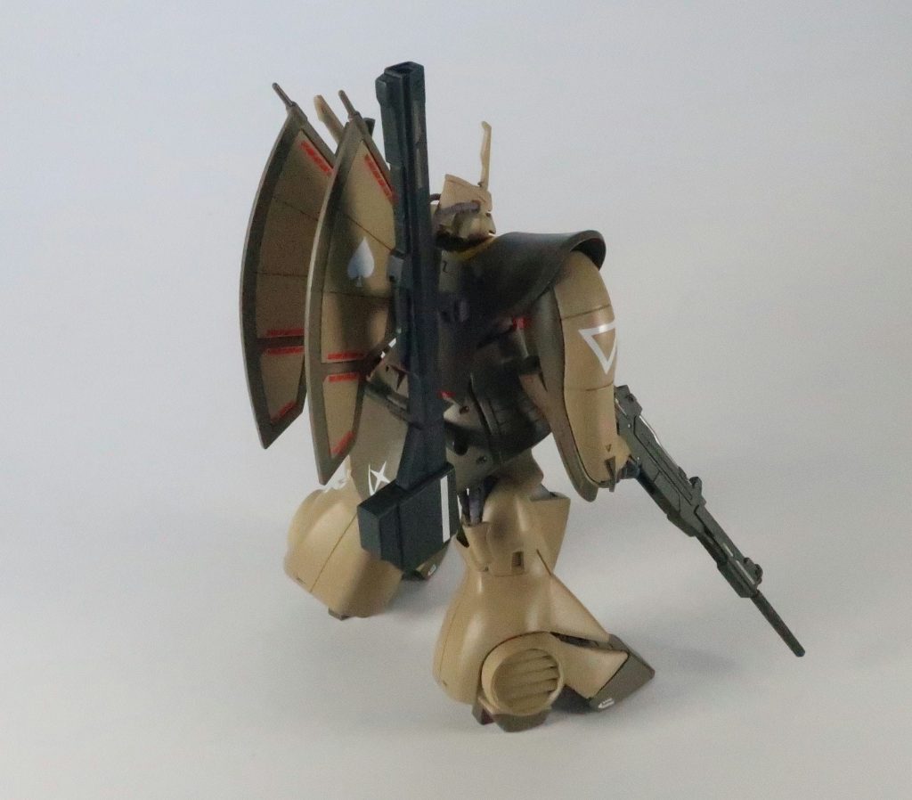 確かな資料上に本機が次に登場するのは、UC.0094になってからである。地球連邦軍のポートモレスビー基地に配備されたのである。そこで近代化改修や武装の追加を施され、基地防衛の任にあたっている。ああ~妄想たのし~