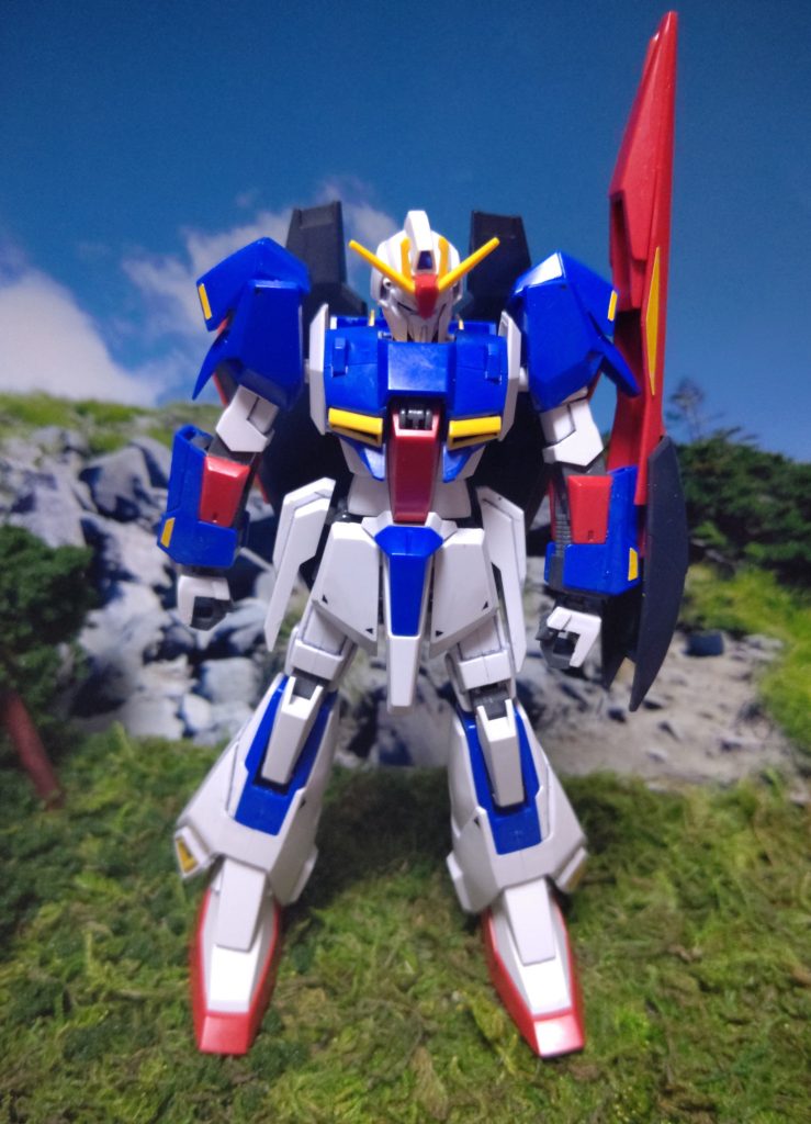 素組みに筋彫りと墨入れ少しの状態 