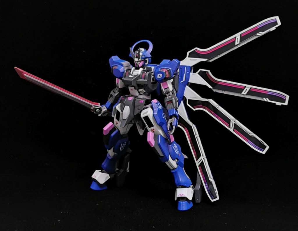 デカールは水星の魔女デカール②に付属のディランザ用、30mm用デカール、グッドマークデカールさん等を混ぜて使用しました。