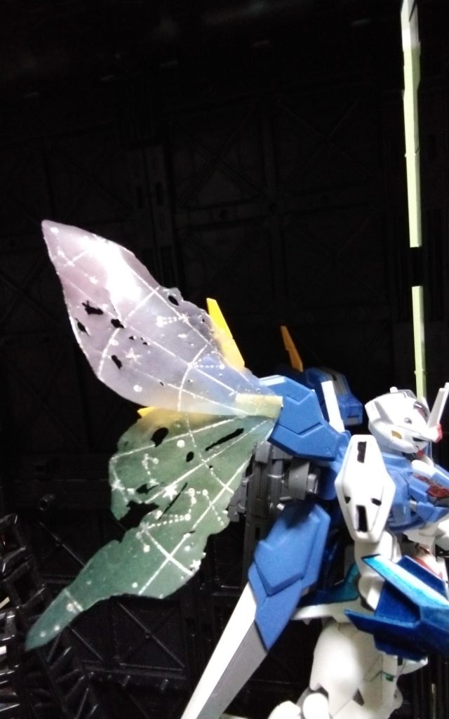 ガンダムエアリアル改修型　妖精の羽根生やしてみました(仮)–2枚目/制作者：葉桜