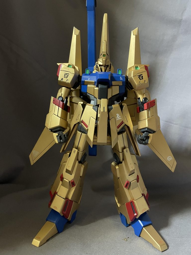 クシャトリアやバンシィあたりに、コテンパンにやられないように、ユニコーン以外にも強そうなヤツをネェルアーガマに!みたいなノリで作りました。