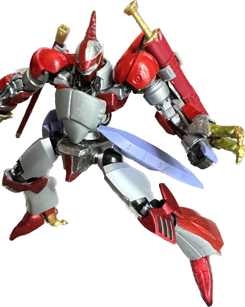 背面のオーラキャノンは撤去し完全近距離用機体