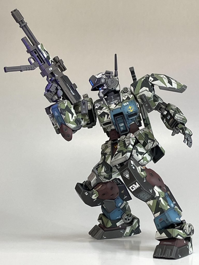 HG ジムスパルタン　スプリッター風迷彩　再UP–3枚目/制作者：takiyama08g
