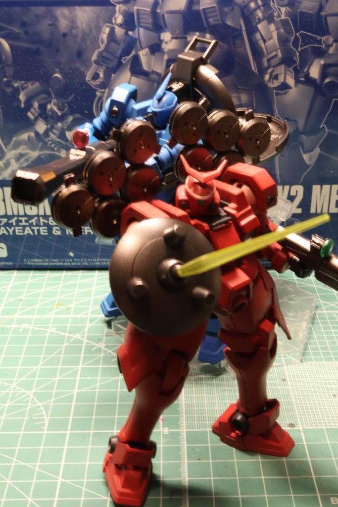 対となるヴァイエイトと一枚 メリクリウスはヴァイエイトに比べ塗り分けとか面倒では無かったので良かったです(遠い目)