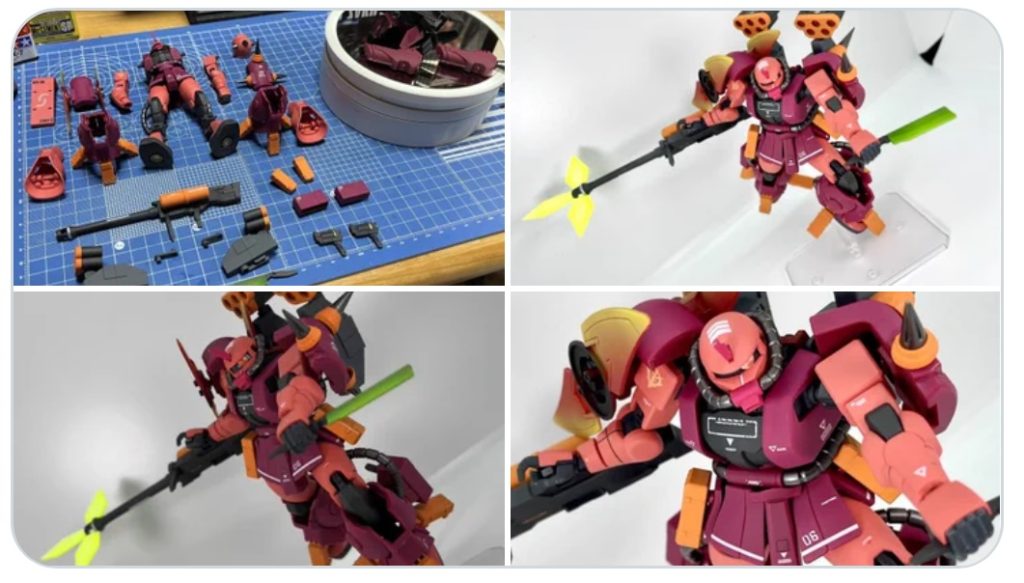 そして最後はドキドキのフル装備状態…我ながら、毎度毎度ここにきてぶっつけで組み上げるシステムなんとかならない?…ちゃんとできたから良いけどw(*´꒳`*) ビームナタとロングビームライフルのトライデントモードもヨシ!