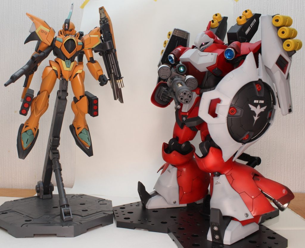 　同じ1/100で大きさ比較。ヤクトドーガの圧倒的なボリューム感がすごいです。