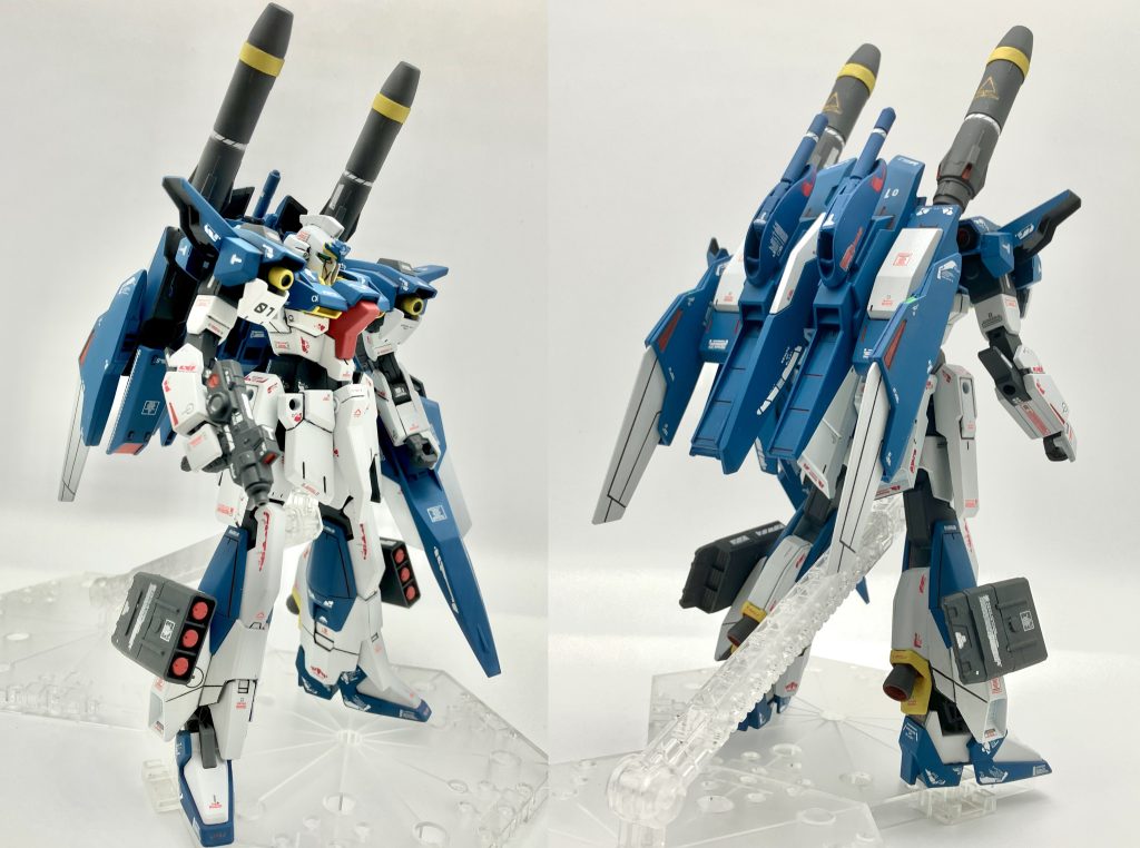 ガンダムライトニングカスタム+バックウェポンランチャー（BWL）–8枚目/制作者：Z-pla ぜプラ