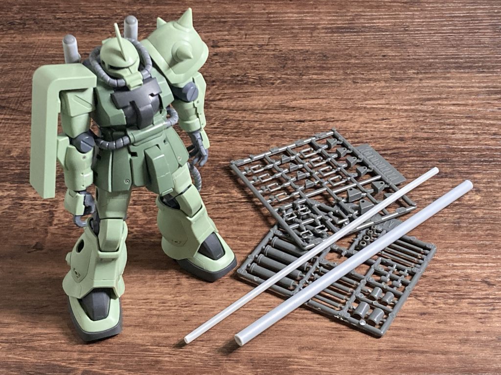 ブースターはコトブキヤパーツとプラパイプでそれっぽく。